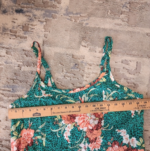 Torrid trapeze midi dress challis green floral - Picture 10 of 15